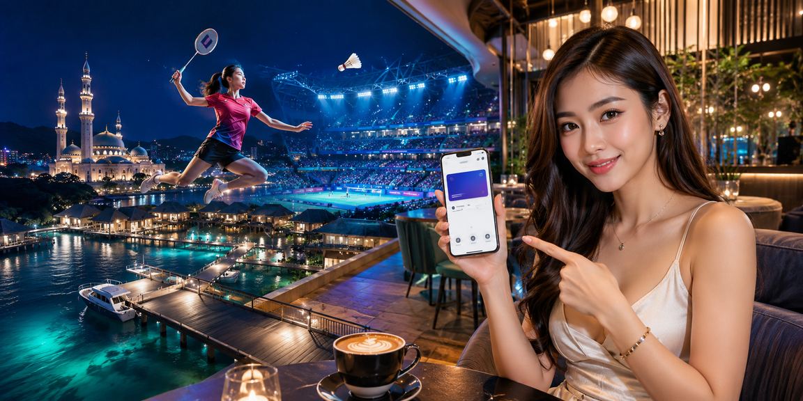 Pemain menggunakan telefon bimbit untuk log masuk ke glad2glow di Terengganu